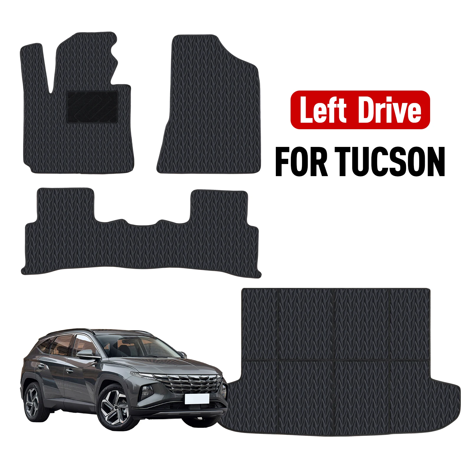 

Custom car floor mat For Hyundai Tucson 2019-2021 Floor Mats All Weather Trunk Mats Floor Mat Waterproof Non-Slip