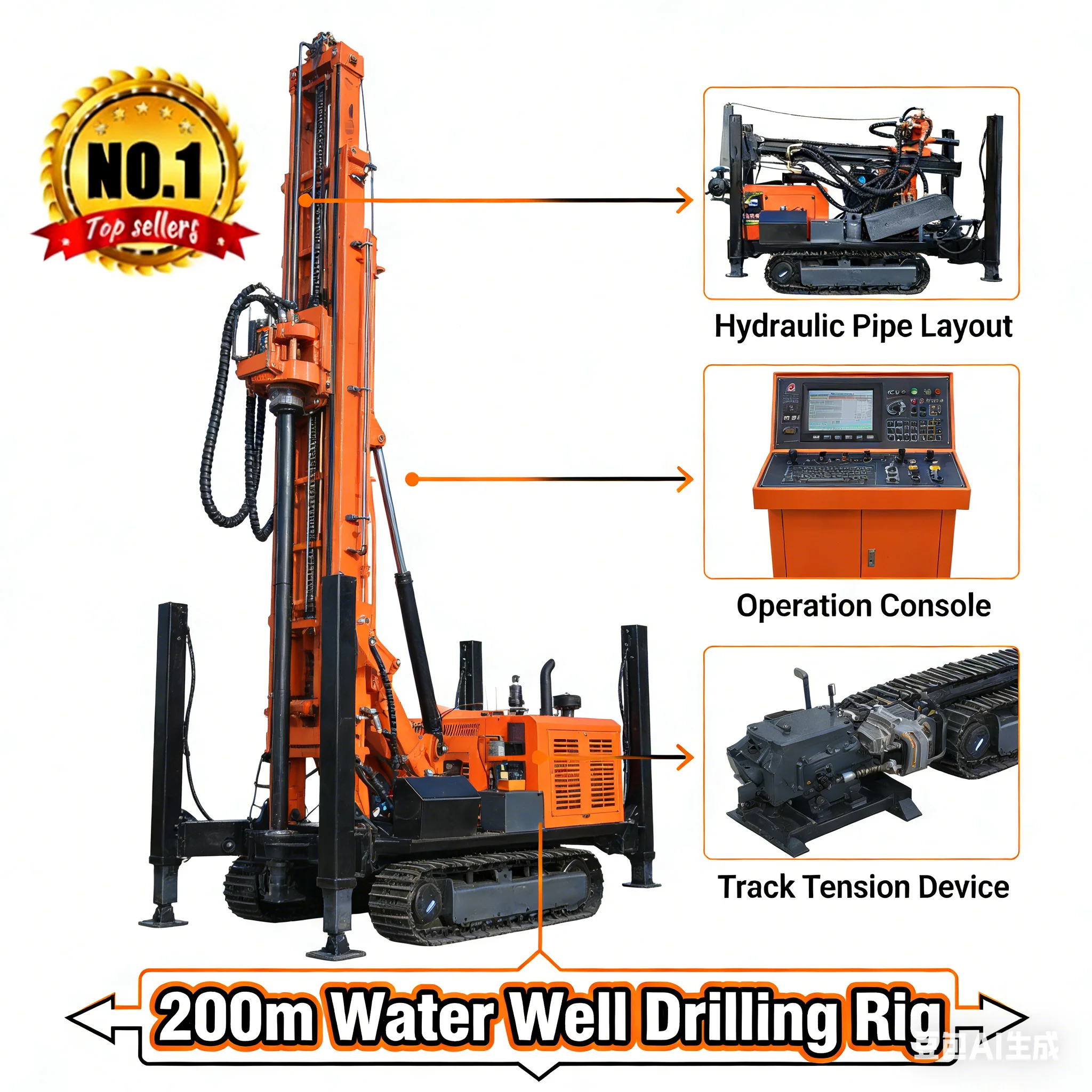 Customized Good Price 350m 400m 500m Hydraulic Truck Mounted Germany Water Well Drilling Rig For Sale Quick Setup For Field Oper