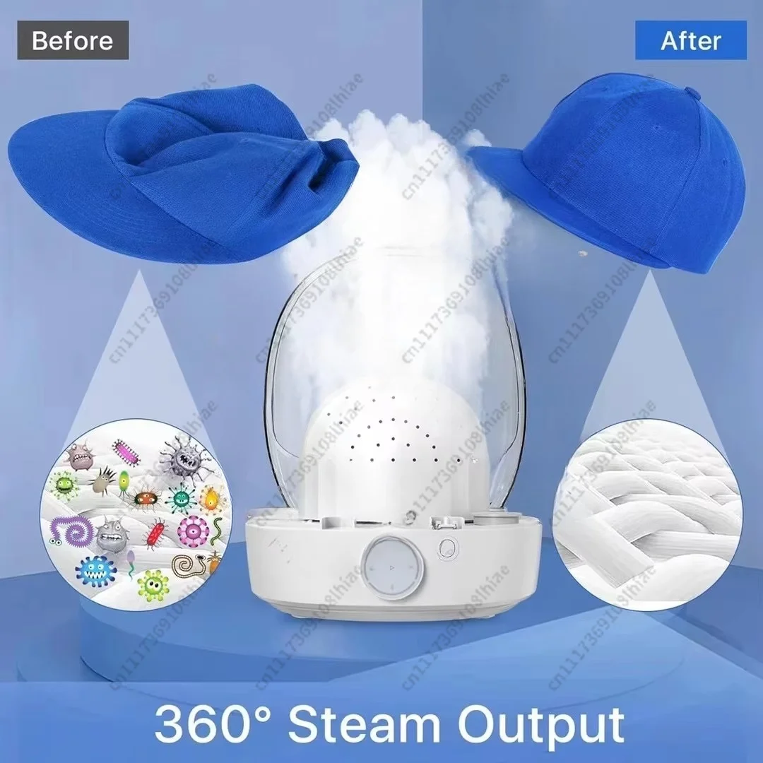 Multifunctional Hat Wig Steamer, High Power Steaming Ironing Machine for Cleaning Care, Portable Home Hair Styling Tool
