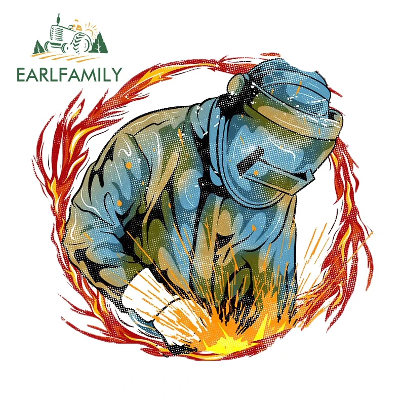 EARLFAMILY 13cm x 6.9cm for Welding Waterproof Car Stickers Caravan Motorcycle Laptop Decal Vinyl Car Accessoires Sunscreen