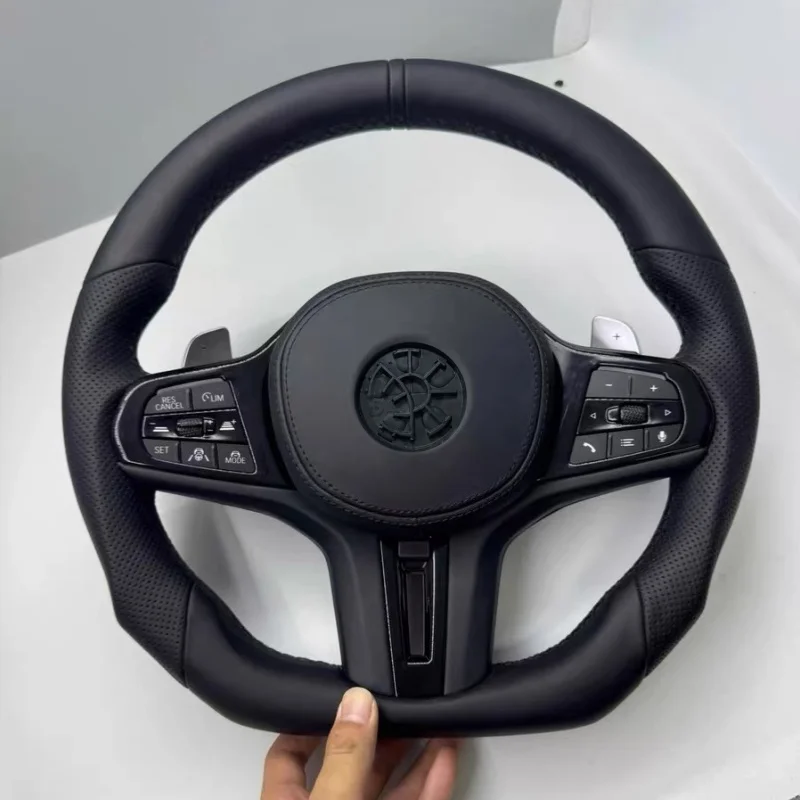 For BMW X3 G01 X4 G20 G31 G32 G30 G02 Customize Leather Steering Wheel Black Paddles Car Accessories High Quality