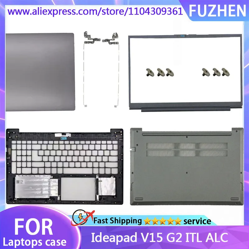 

New Cover For Ideapad V15 G2 ITL ALC LCD Rear Cover/Front Frame/Palm Pad/Bottom Cover/hinged Top Cover Grey