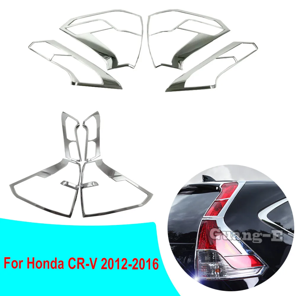 

Car Detector ABS Chrome Cover Trim Back Tail Rear Light Lamp Frame Parts 4pcs For Honda CRV CR-V 2012 2013 2014 2015 2016