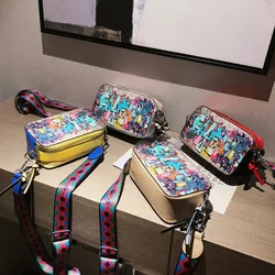 Borsa per fotocamera Graffiti per ragazze 2023 borsa a tracolla larga con stampa di nuova moda piccola borsa quadrata borsa a tracolla da donna borsa a tracolla da donna