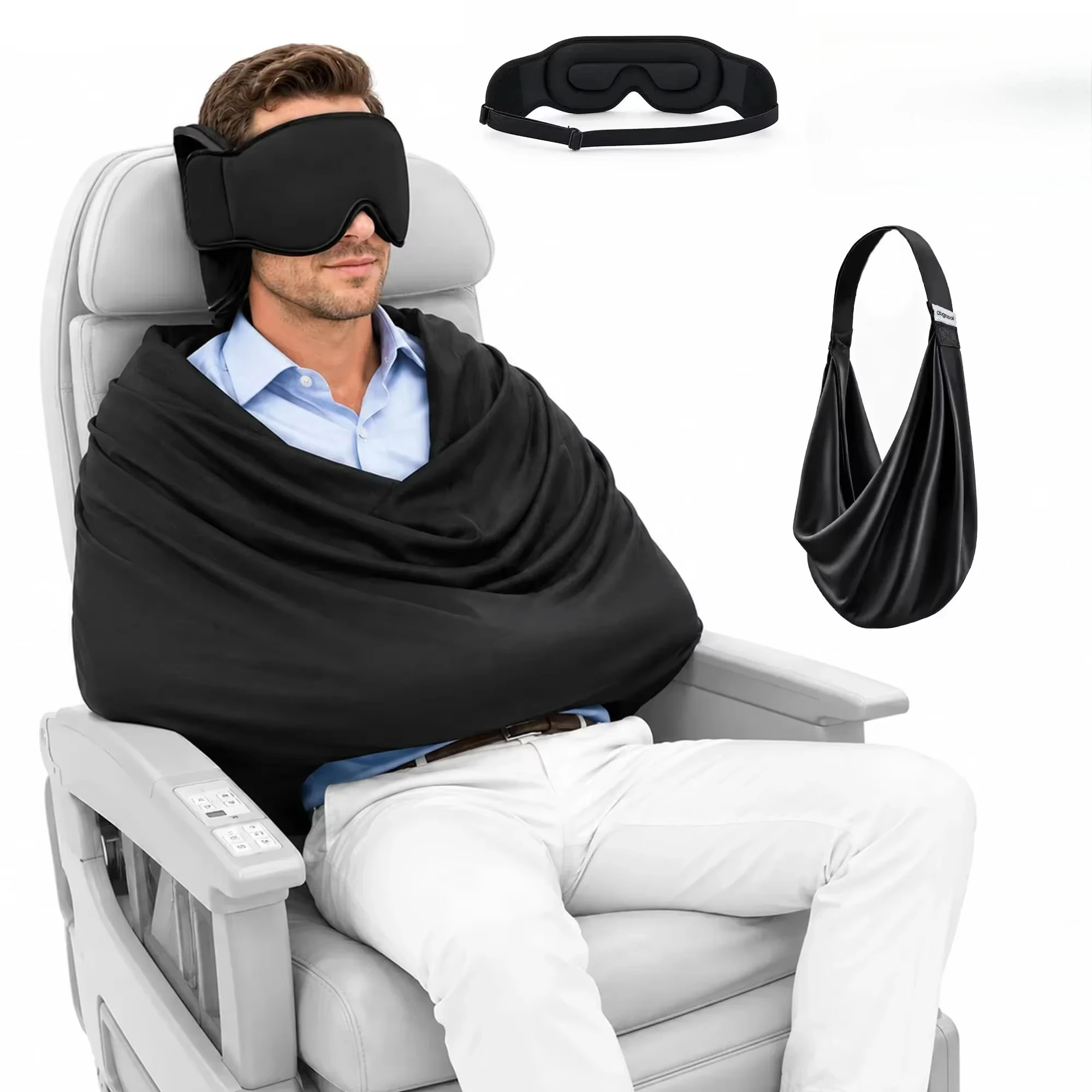 Travel Accessories Long Flight - Sistem Penyangga Tidur Pesawat 2-in-1, Aksesori