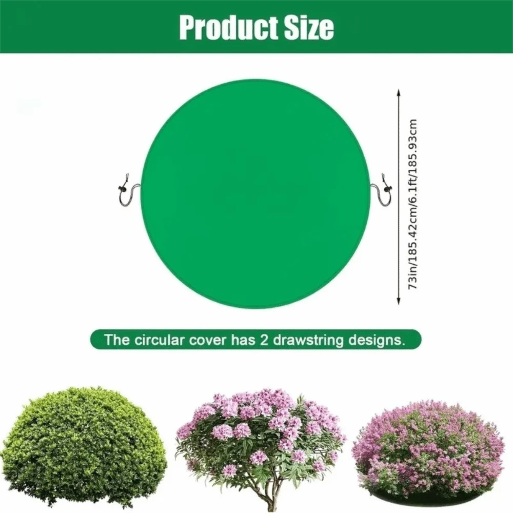 أغطية نباتات قابلة لإعادة الاستخدام، إغلاق برباط، بطانية صقيع غير منسوجة قابلة للتنفس، حماية من الشتاء، حقيبة مضادة للتجمد للحديقة الشتوية #6