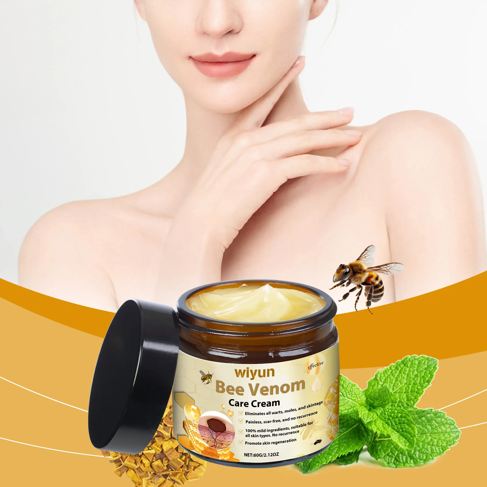 

Reparing Cream Bee Venom Skin Care Cream Moisturizing And Smoothing Repair Pimple Spots Deep Cleaning Pore Skin Pimple Spots