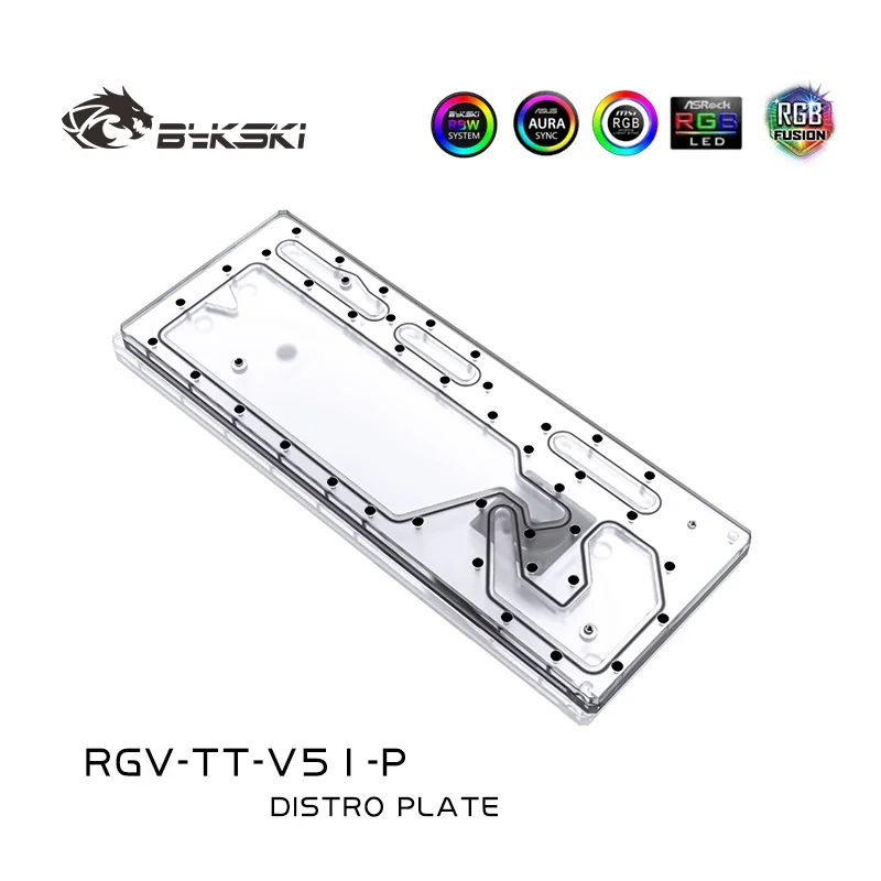 BYKSKI Acrylic Board Tank Use for ThermalTake View 51 Computer Case / Water Channel Solution for CPU and GPU Block / RGB Light