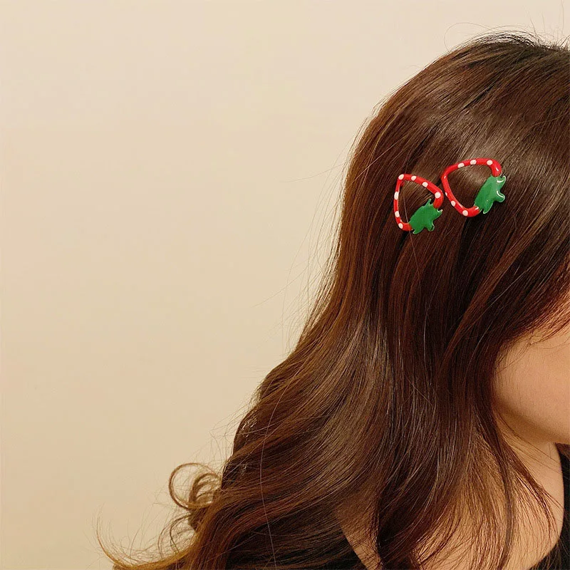 Heiße süße Erdbeerfrucht BB Haarklammer Seitenclips für Frauen Mädchen Kinder Kind Haarnadel Geschenk Haarschmuck Kopfbedeckung Ornament – Detail 2