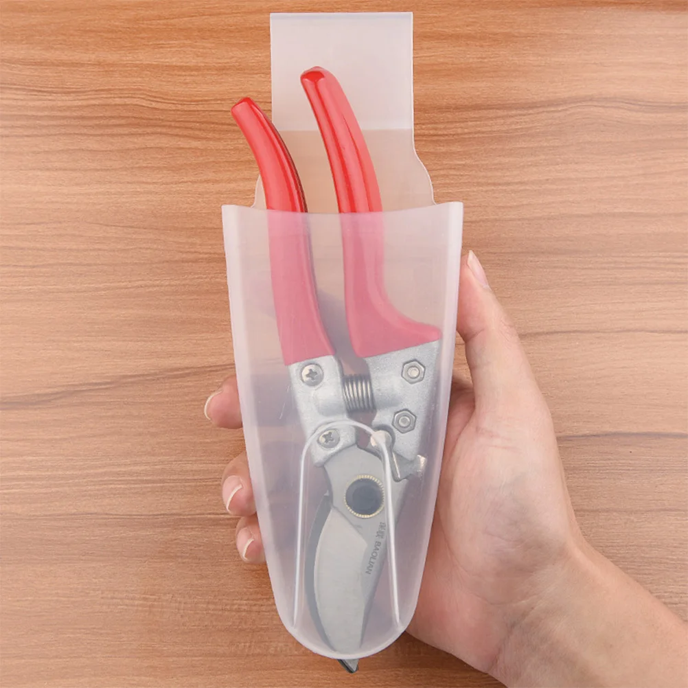 

2Pcs Pruning Shears Storage Box 8Inch Transparent Plastic Tools Pouch Garden Scissors Case Pruner Sheath Waterproof