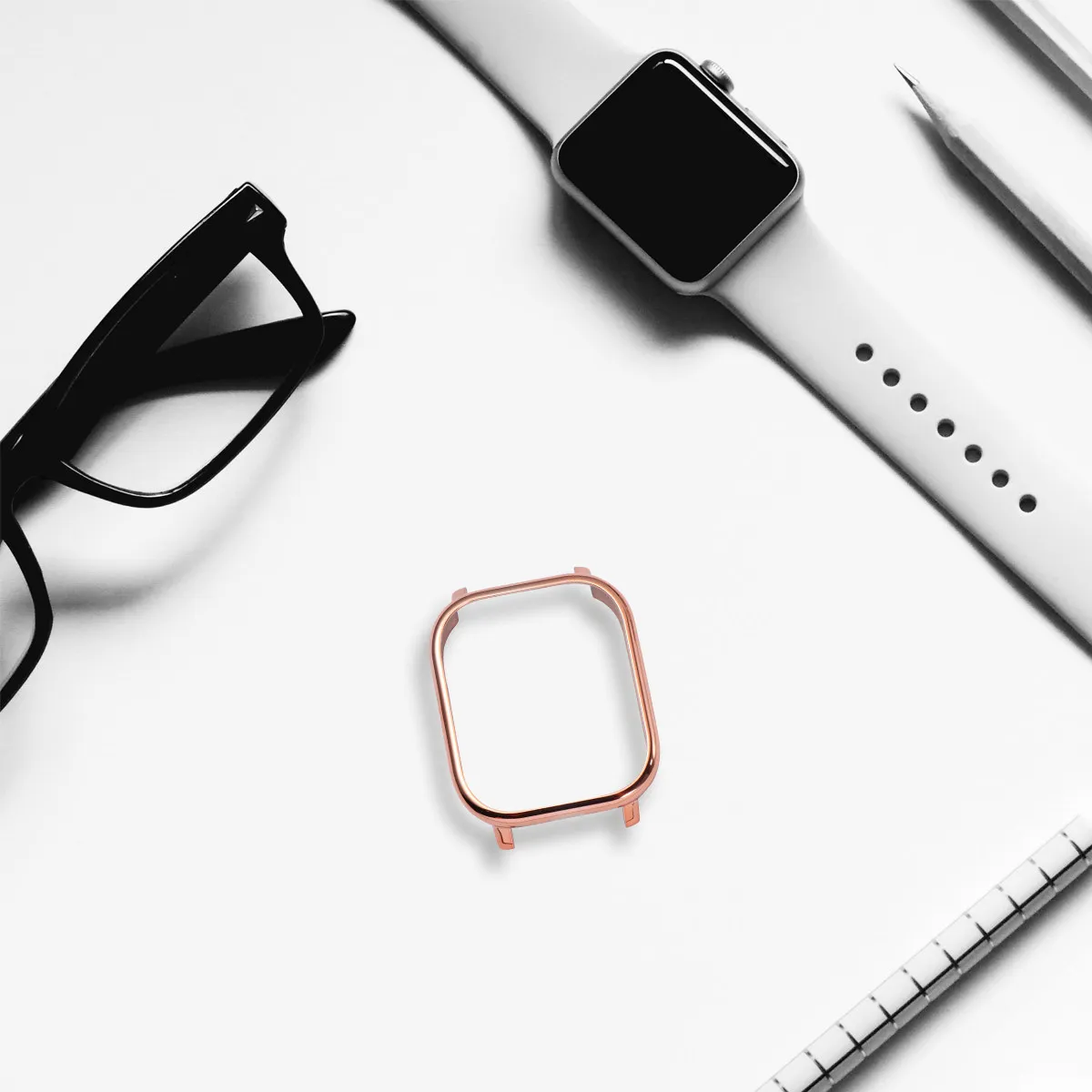 

1 Watch Protective Case Premium Pc Frame Dust Scratch Proof Lightweight Fashionable Design Perfect Fit for Gts Smartwatch