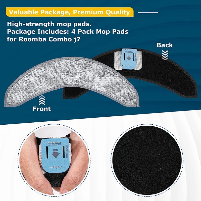 12 قطعة فرش مطاطية مرشحات HEPA فرشاة جانبية ممسحة قماش لـ Irobot Roomba Combo J7 + أجزاء المكنسة الكهربائية الروبوتية