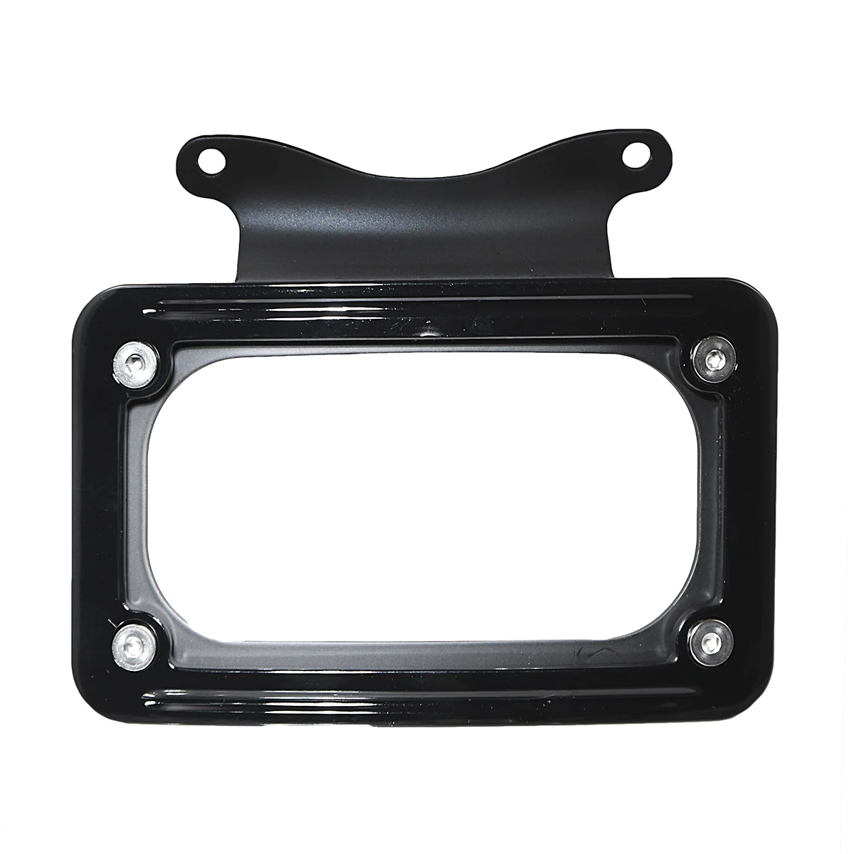 Chorme Black Curved Laydown License Plate Mount Bracket For Harley 2010-2023 Touring Street Glide Road King FLHX FLHR