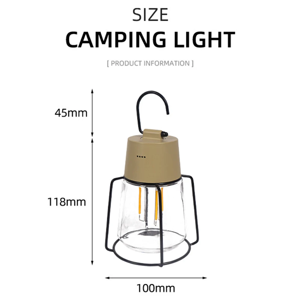 Small Camping Lighting Atmosphere Lantern Waterproof Emergency Flashlight For Fishing Camping