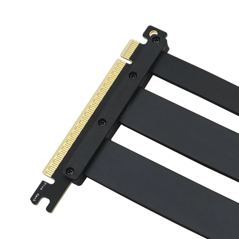 PCIe Extension Cable 16X5.0 90 Degree Graphics Card Extension Cable Full Speed High Speed Lossless Stable Server Adapter Cable