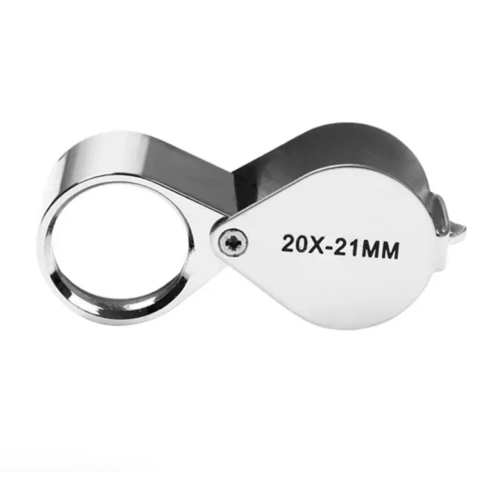 20x Magnifier Jewellers Loupe Protective Storage Box Tiny And Portable Attach To Neck Chain Glass Lens Pocket Use