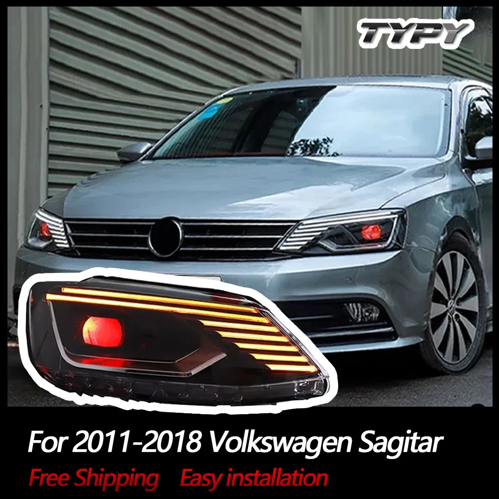 

TYPY Car Headlights For 2011-2018 Volkswagen Sagitar LED Car Lamps Daytime Running Lights Dynamic Turn Signals