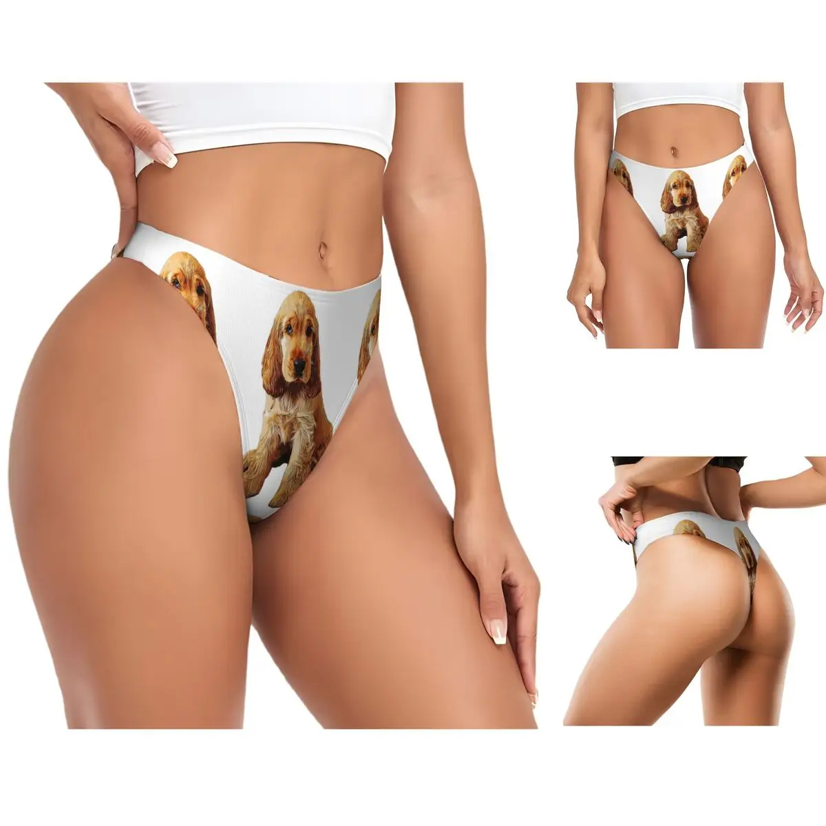 calcinhas-g-string-personalizadas-com-estampa-de-cachorrinho-cocker-spaniel-dourado-respiraveis-elasticas-e-confortaveis-para-mulheres