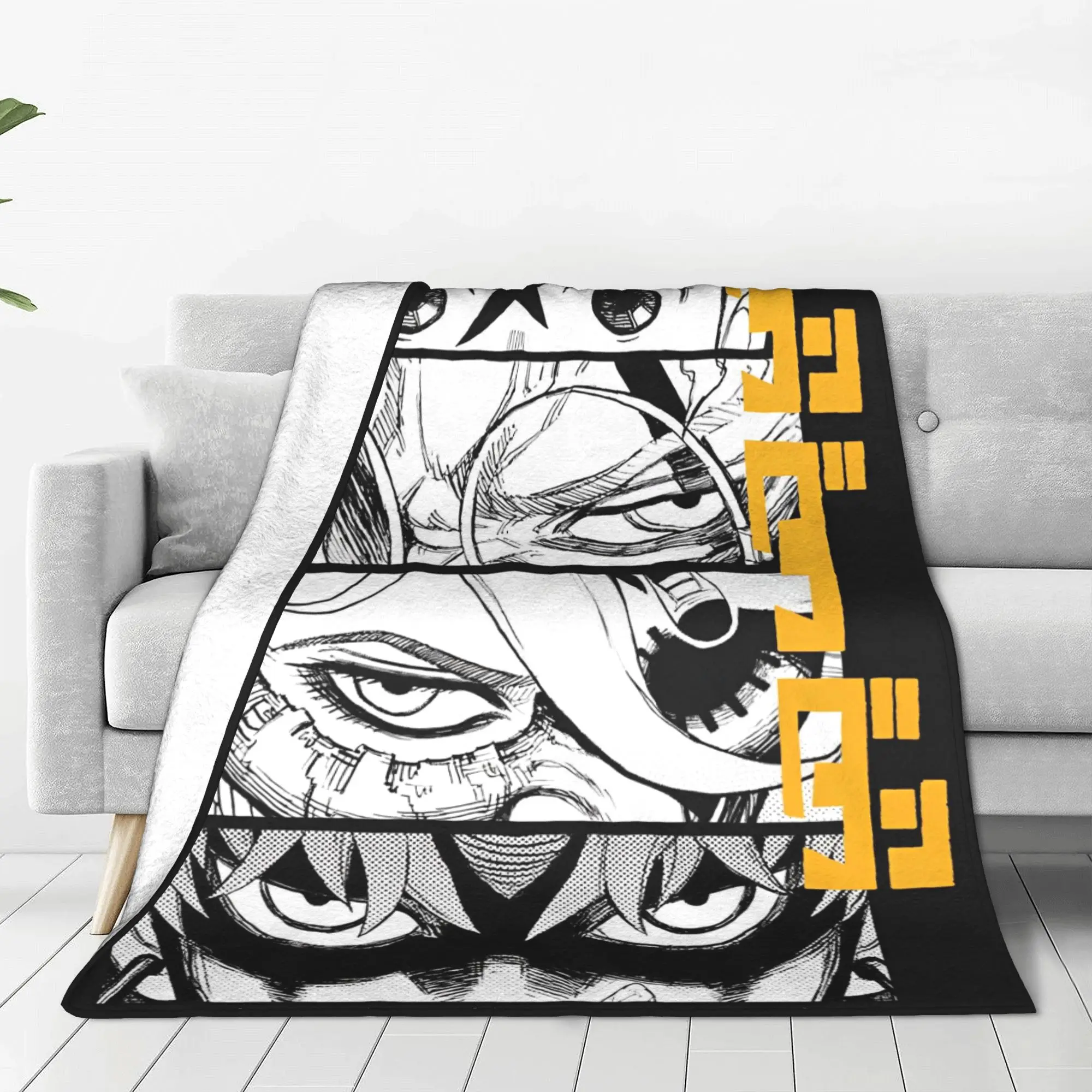 Dandadan Eyes Anime Okarun Momo Blanket Flannel Print Manga Japan Breathable Super Warm Throw Blankets Car Bedding Plush Quilt