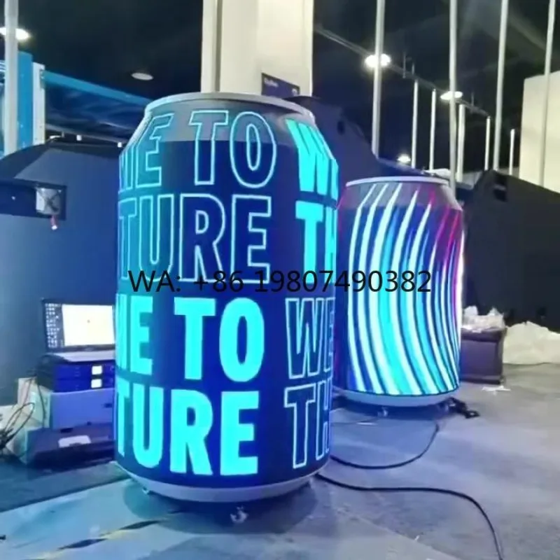 P3.3 P6 P8 Cylindrical Arc SMD LED Screen IP65 Waterproof High Bright For Indoor Outdoor Commercial Advertising Display