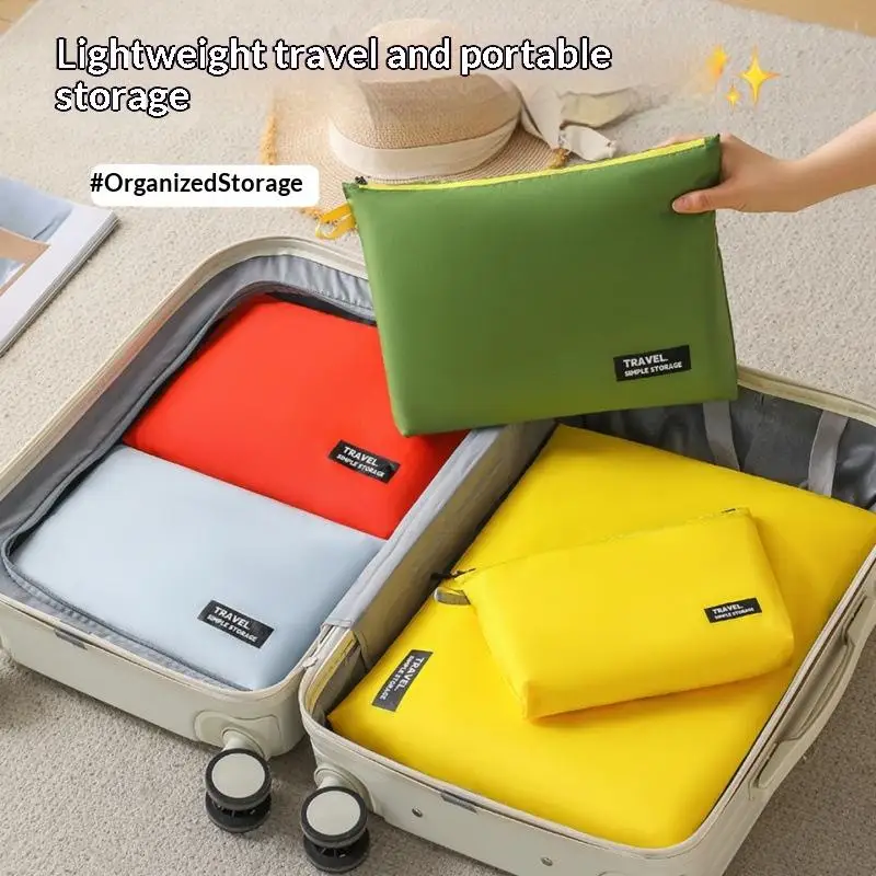 3Pcs Waterproof 15D Silicone Coated Nylon Travel Pouch Set Ultralight for Business Trip Toiletry Makeup Storage