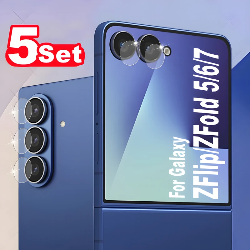 9H Lens Flim for Samsung Galaxy ZFlip Fold 7 6 5 5G Tempered Glass Camera Protector for ZFlip7 ZFold7 ZFlip6 ZFold6 ZFold5 Flip5