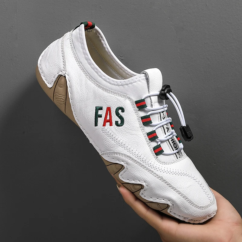 Handmade Leather Casual Men Soft Shoes Design Sneakers Man Comfortable Leather Shoes Men Loafers Hot Sale Moccasins Driving Shoe