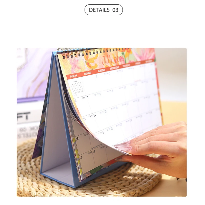 2025-2026 Small Desk Calendar- Standing Desktop Calendar (July 2025-December 2026) Daily Weekly Scheduler Ganizer Flip Calender