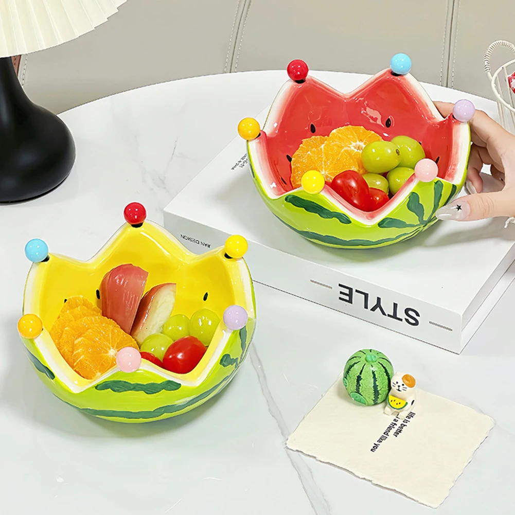 

Домашняя фруктовая миска керамика милая арбуза суп миска с вилками салатная паста миска кухонная посуда Микроволновая печь Бак программна