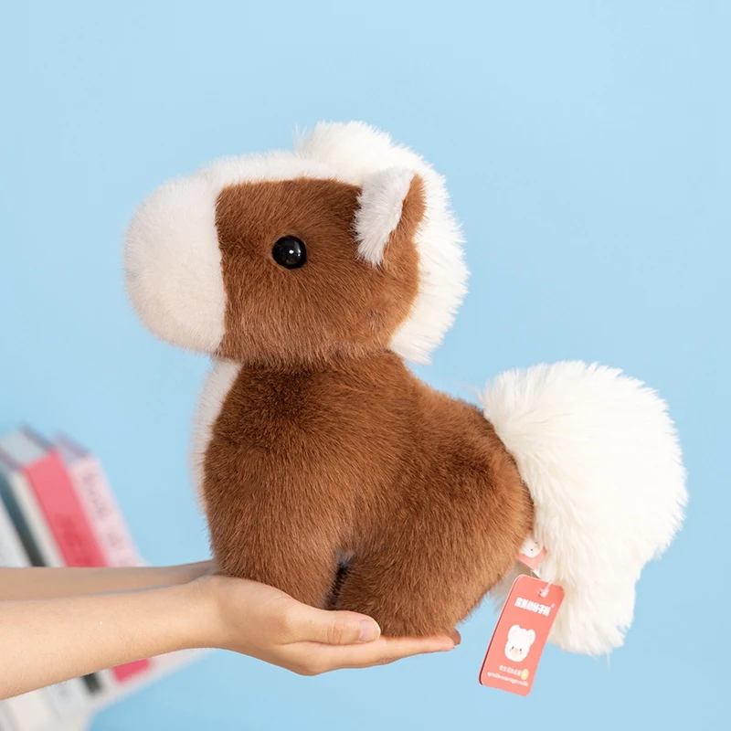 

New cute pony figurine - creative horse-year auspicious mascot pony cub doll plush toy gift for events