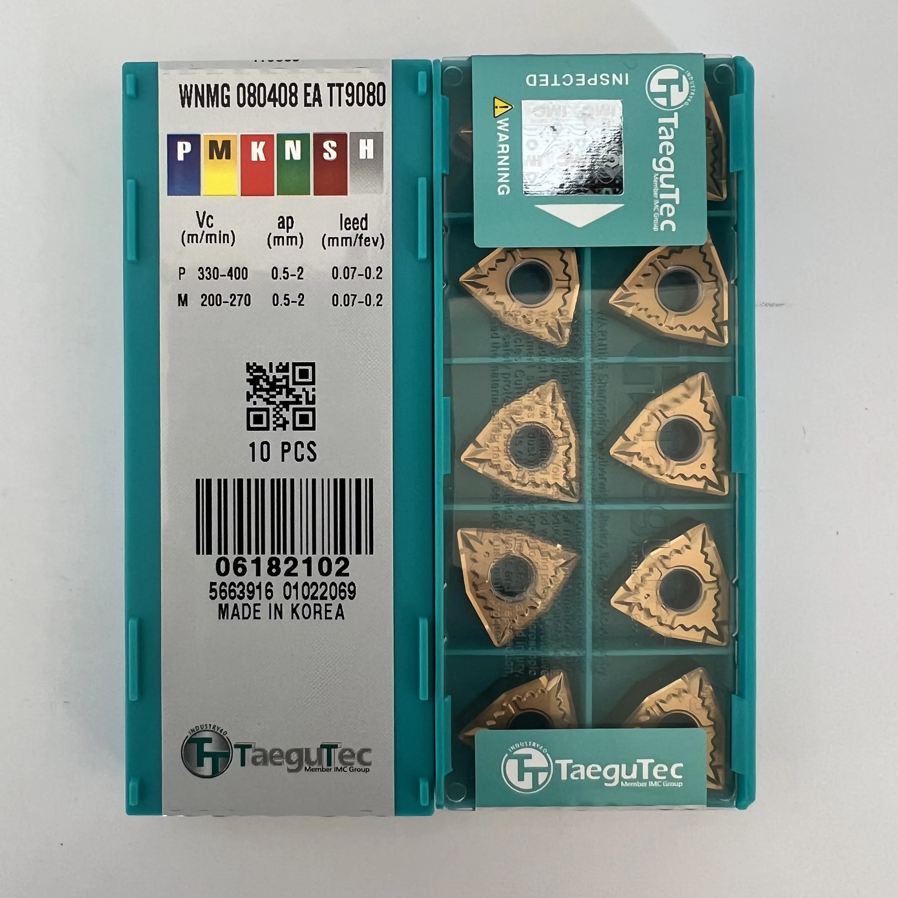 

Carbide inserts for lathe WNMG080408EA TT9080