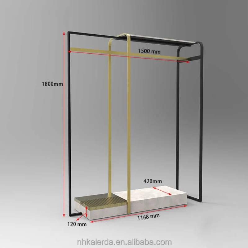 [Customized]Retail metal custom clothing display racks clothes display rack garment display stand sale