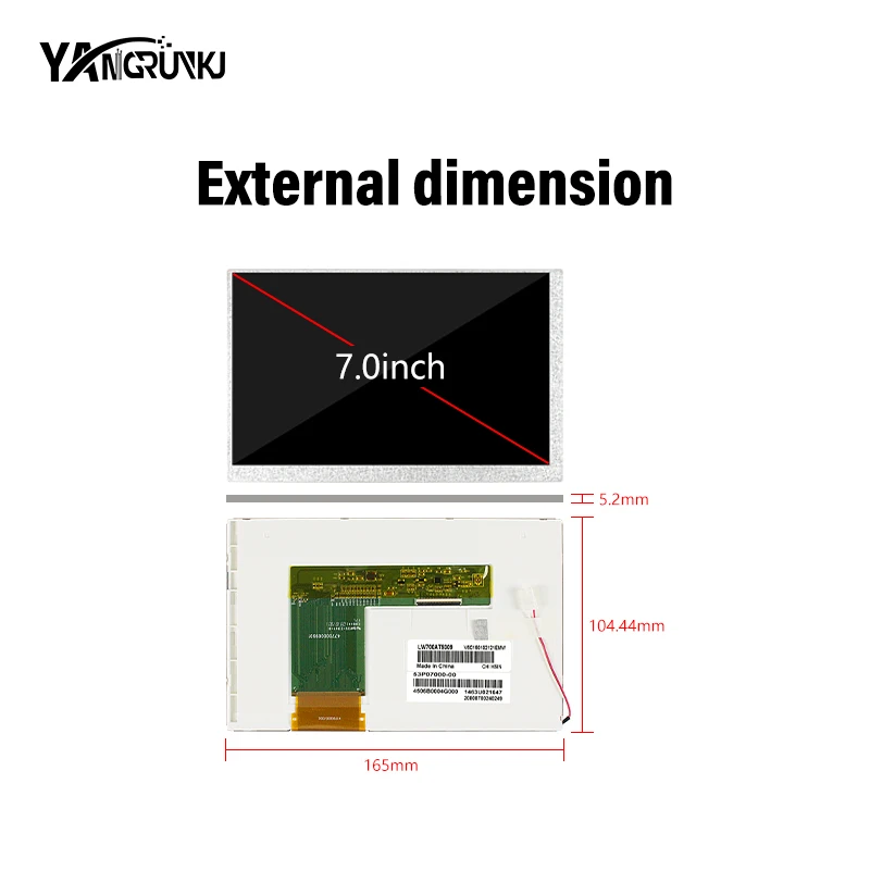 OEM Direct sales LW700AT9309 lcd display 7.0 inch 800(RGB)x480 for Portable DVD Player