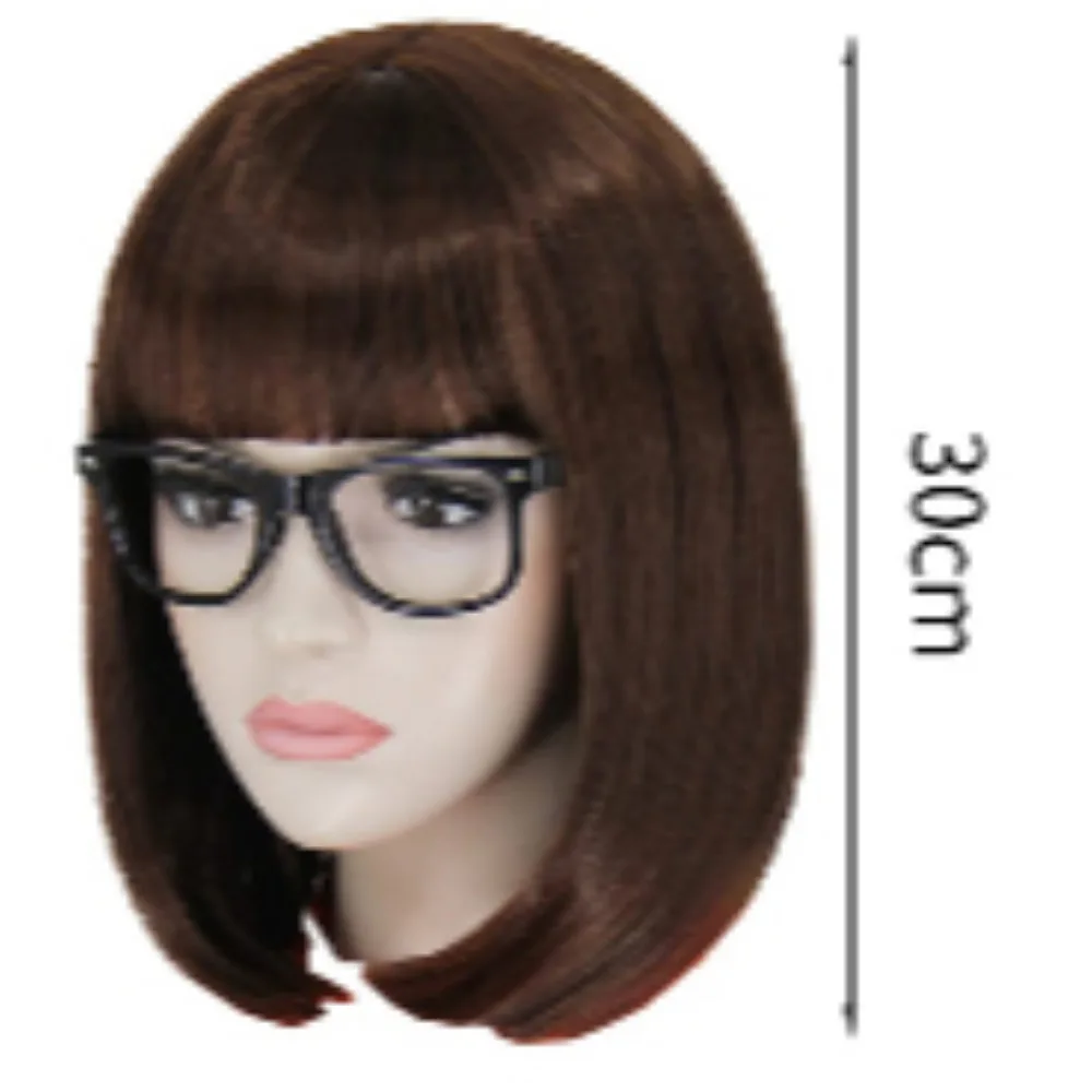 زي هالوين حزب باروكة نظارات المكبر ، الجوارب البرتقالية ، مجموعة من 4