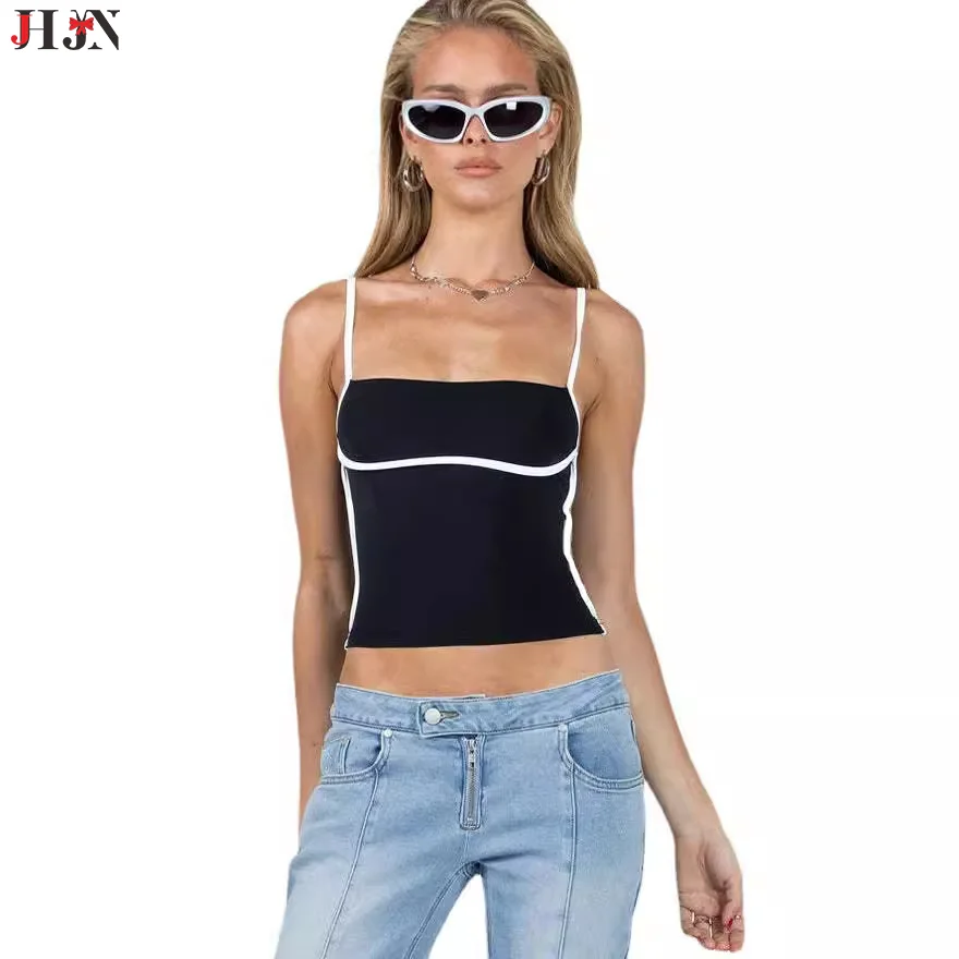 

JHJN Montage Europe And America Hot Sweetheart Cultivate One's Moral Character Show Waist Camisole Vest Beach Seaside Tank Tops
