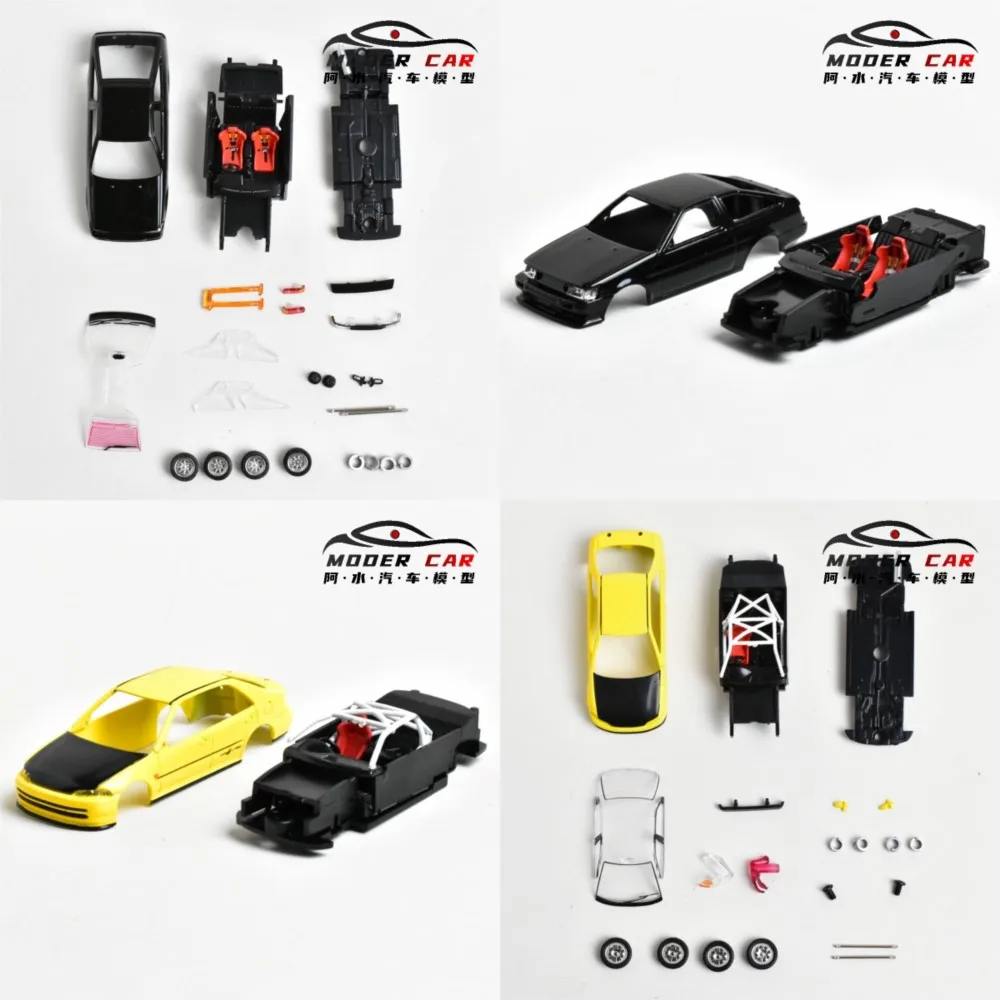 بناء محرك 1:64 هدايا للمراهقين EG9 AE86 Diecast نموذج سيارة