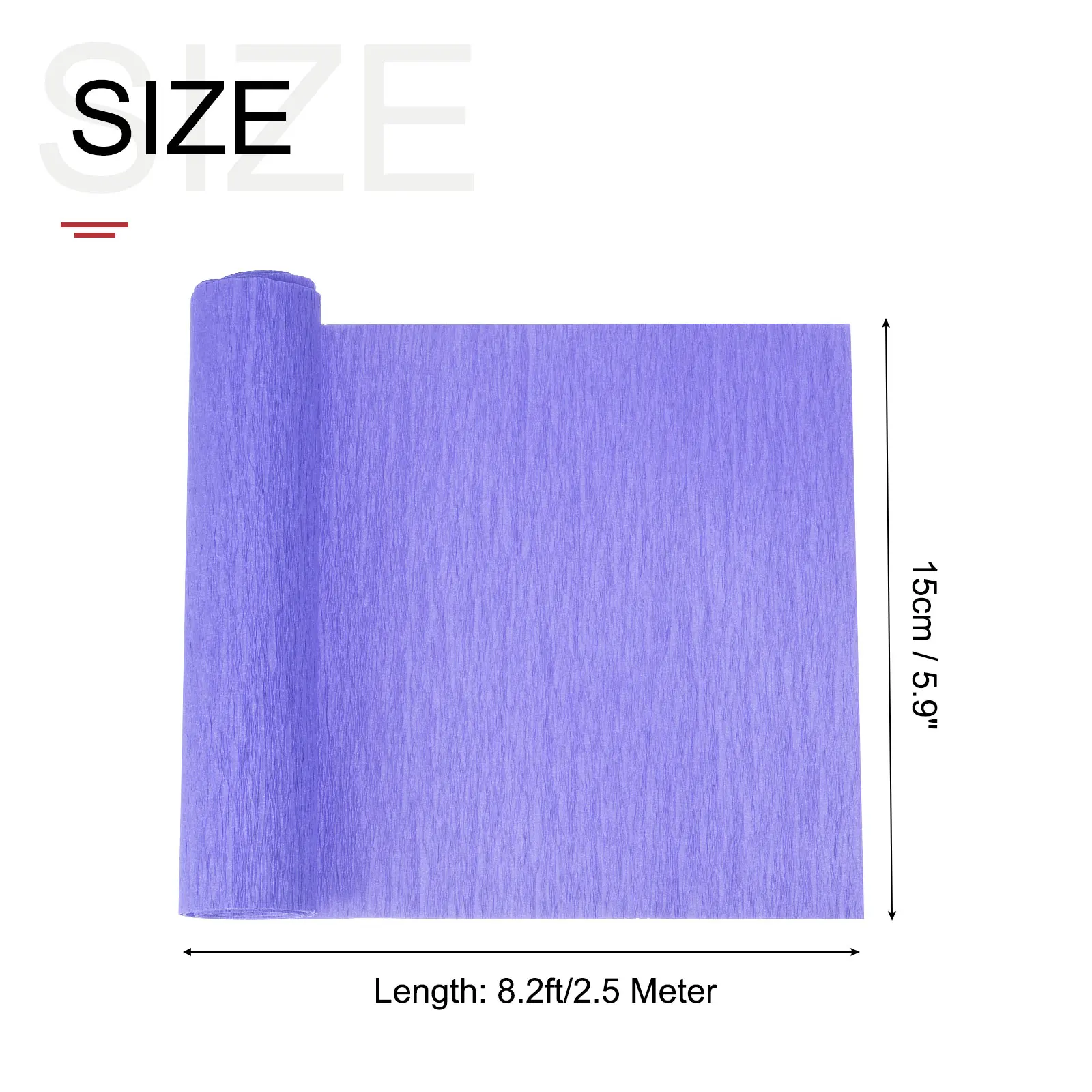 250x15cm Origami Crinkled Crepe Paper Crepe Paper Roll Crepe Paper Decoration for Wedding Ceremony Various Festivals Decoration