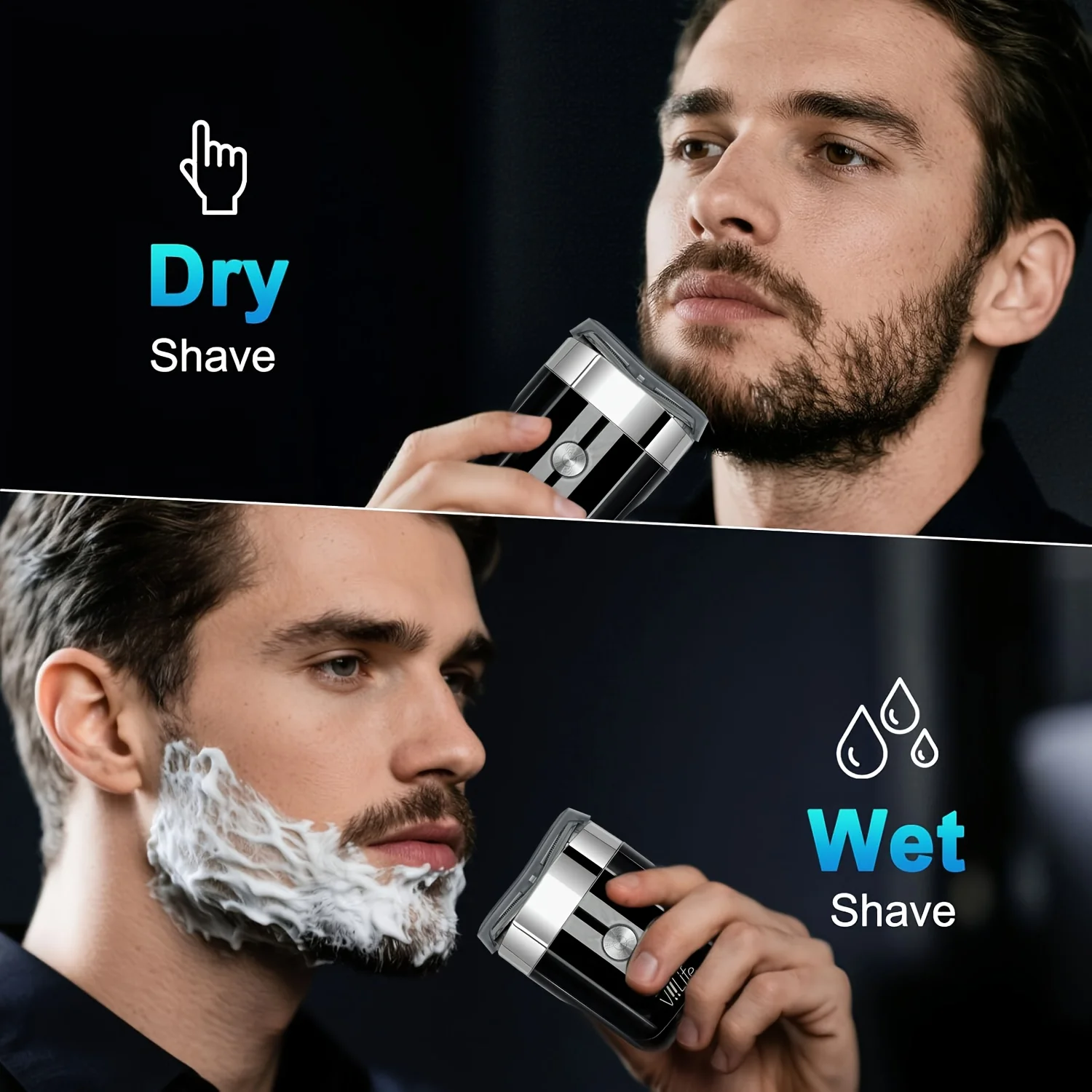 

Electric Shaver Twin Blade Portable Dry Wet Razor Beard Trimmer Cutter USB Rechargeable For Men Razors Machine