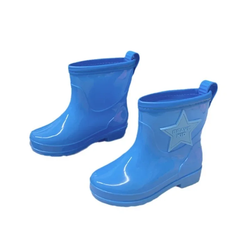 Children Waterproof Rain Boots Kids Lightweight High Top Soft Bottom Rainproof Shoes Cartoon Anti-skid Quick Dry Rubber Shoes