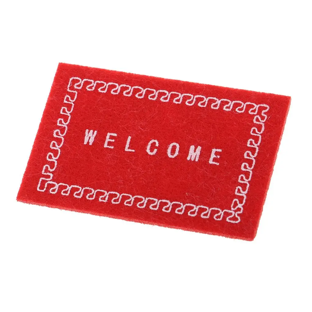 

Dollhouse Rug 1/12 WELCOME Carpet Decoration for Living Room, Bedroom