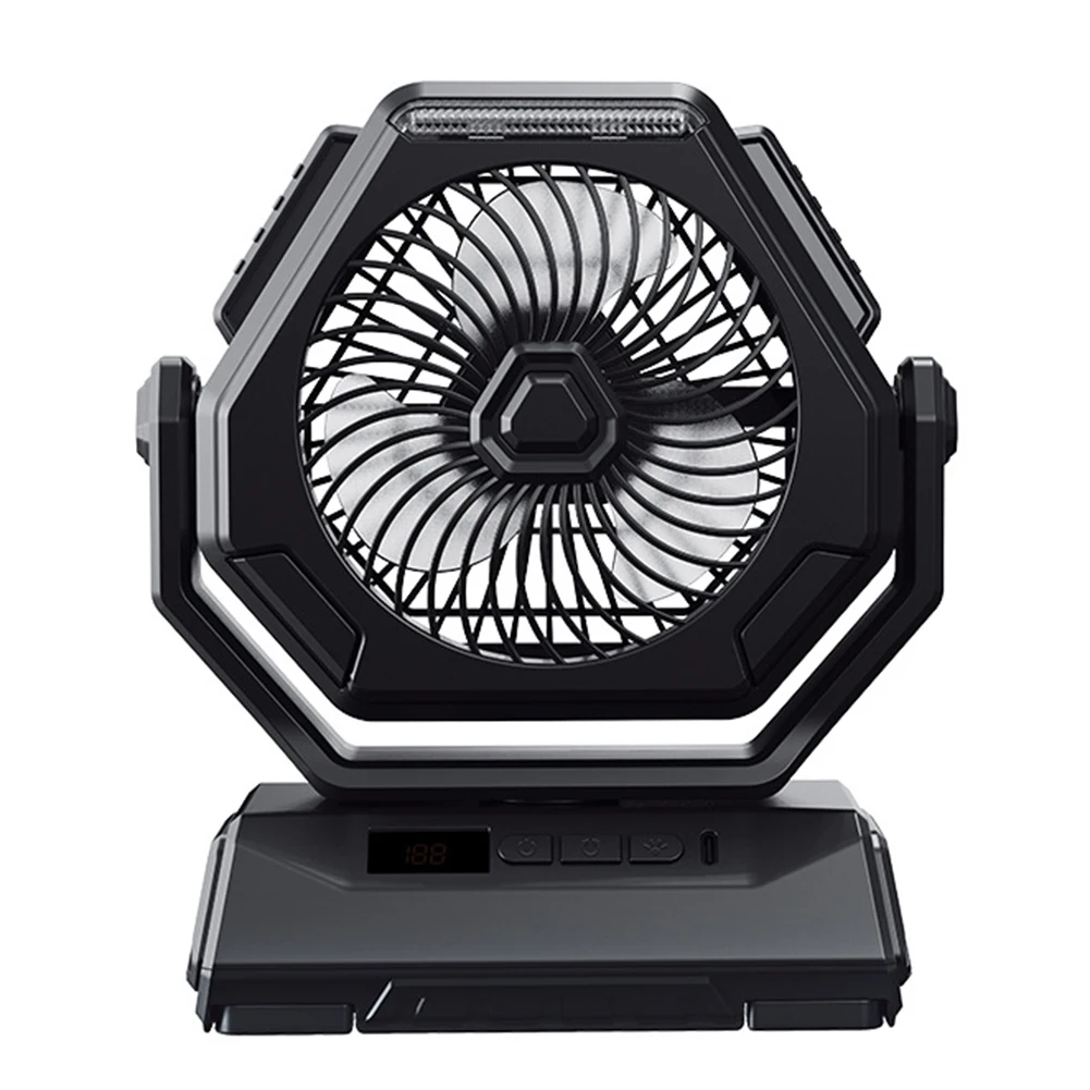 

Conveniently Sized Outdoor Camping Fan featuring a Powerful 6000mAh Battery & Multiple Brightness Settings Available