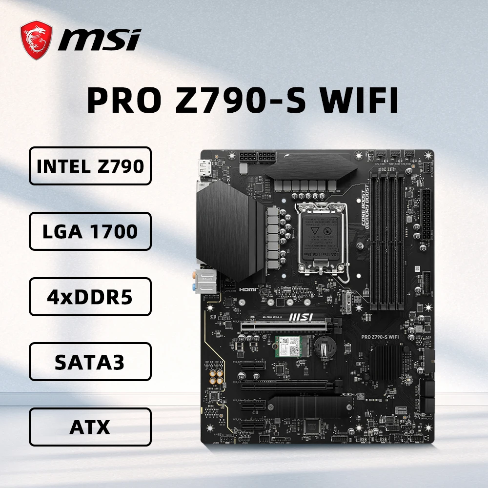 MSI Z790 Motherboard LGA 1700 Socket Supports Intel Core 14th/13th/12th Gen Processors i5-12400F CPU DDR5 HDMI M.2 NVME ATX