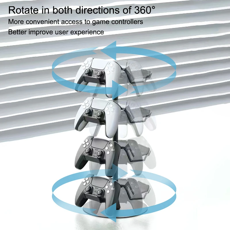 3-Tier Game Controller Stand, Holds 12 Controllers, Black Controller Organizer Compatible For PS4/PS5/Xbox One/Switch Pro