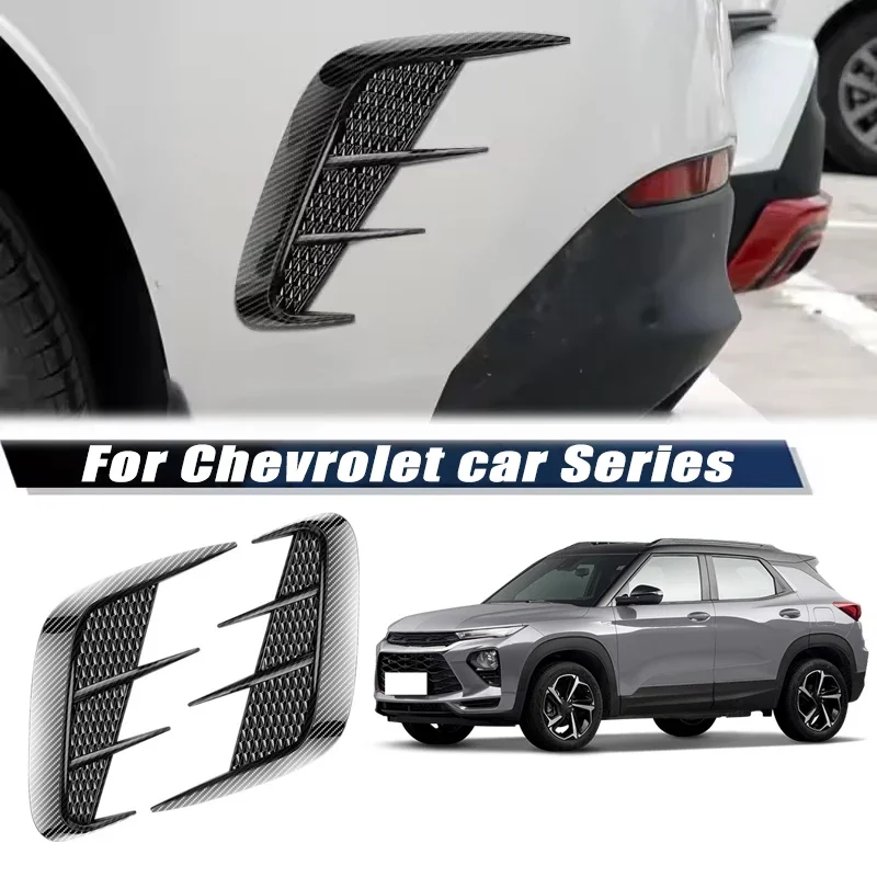 Carbon Fiber Car Fender Trim Car Sticker Shark Gills Simulation Side Intake Body Sticker Accessories For Chevrolet Car Series