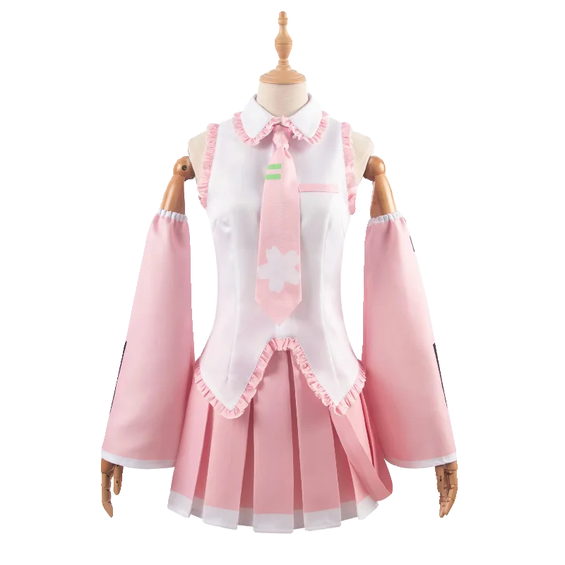 Nuevo disfraz de Cosplay de Miku rosa, ropa de Hatsune Miku MIKU, disfraz de Cosplay de Anime, falda JK, traje de Miku rosa, accesorios de peluca para Halloween