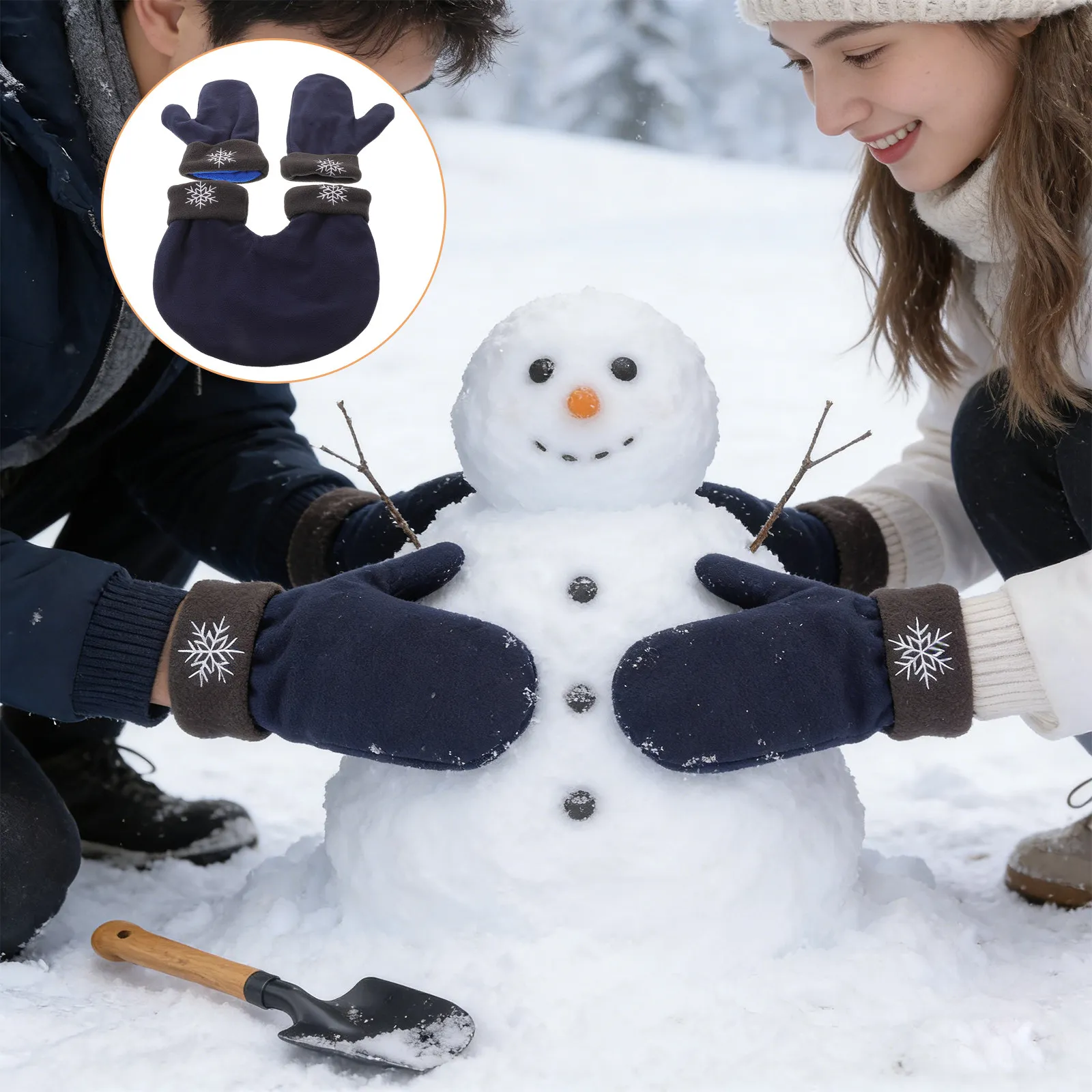 

1Set Couples Warm Mittens Red Double Layer Fleece Cozy Gloves Holding Hands Outdoor Winter Snow Gloves Romantic Hand Warmer