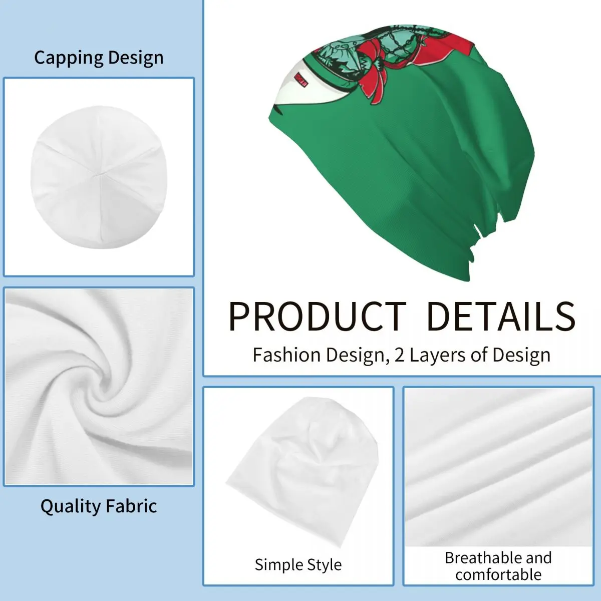 Bulbasaur Pokemon Beanie für Männer und Frauen, stilvolle Totenkopf-Mütze, Strickmütze