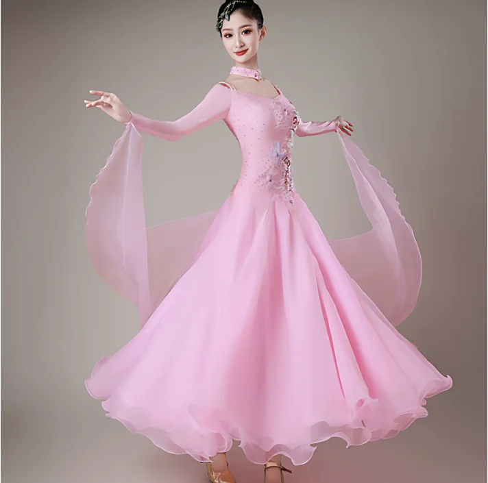 

Modern Dance Hall Competition Costumes Rumba Waltz Women's Ballroom Dancing Performance Costumes