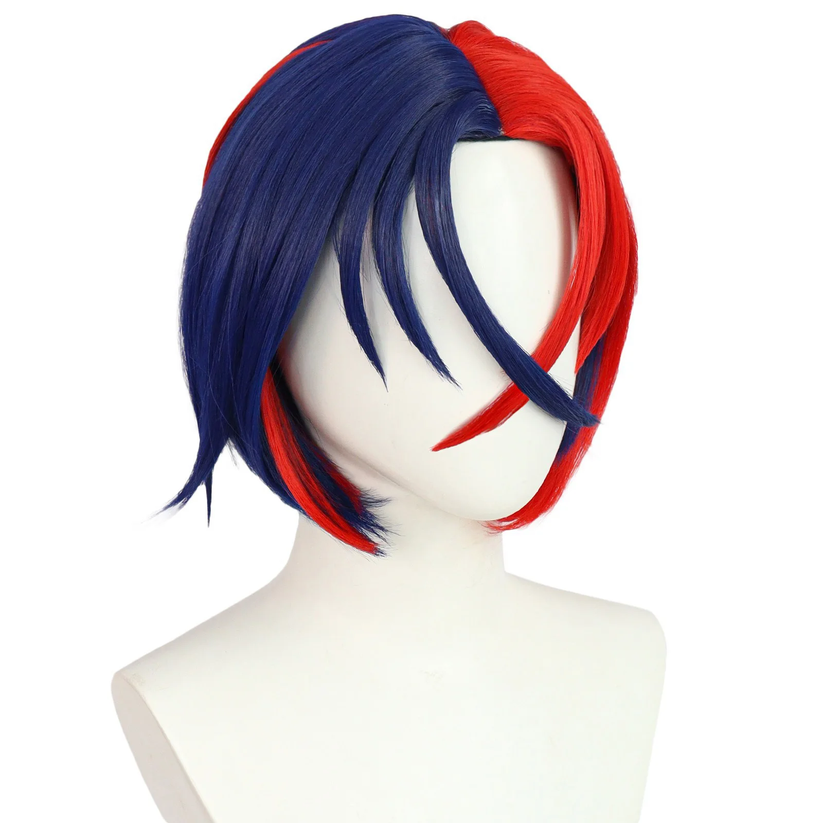 Anime Fire Emblem Engage Alear Cosplay Adjustable Straight Blue and Red Men Wigs Heat Resistant Game Male Headwear