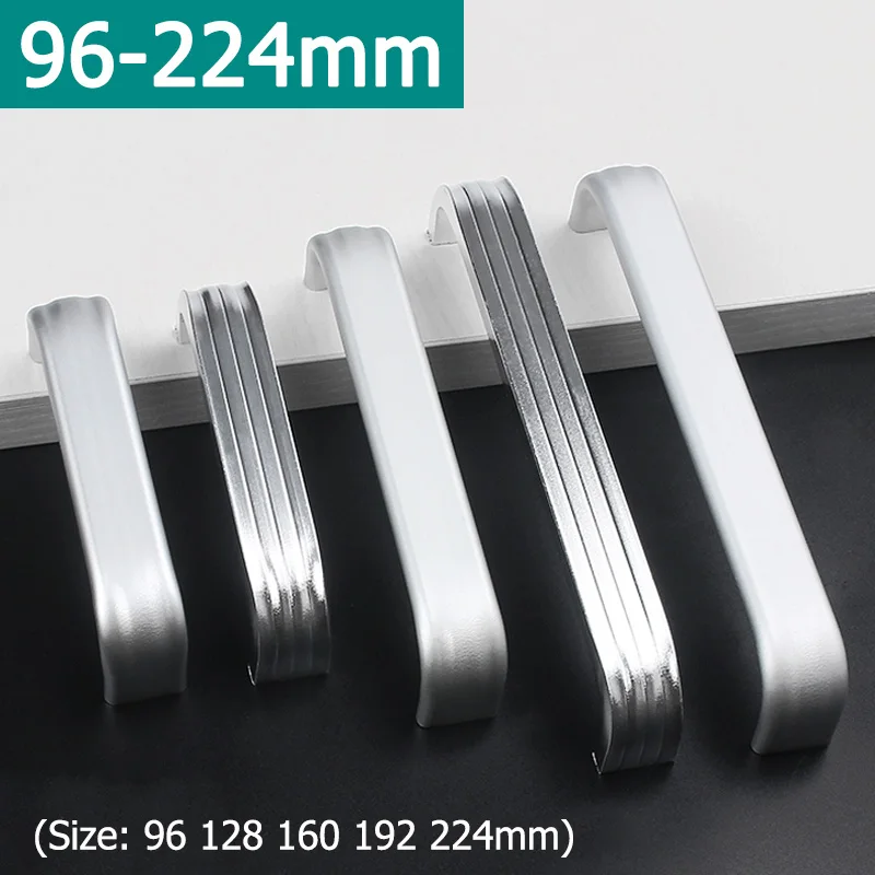 2pcs Length 96 128 160 192 224mm 305/306-Type Cabinet Handle Kitchen Handle Drawer Knob Aluminum Alloy Wardrobe Door Handles